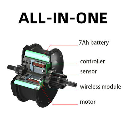 Moteur à courant continu sans balai 100W-500W détecteur de couple moteur à moyeu de vélo pliable